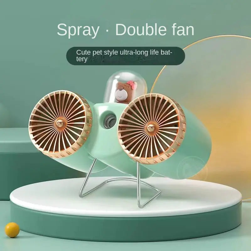 Airzy Mist Pro - Stay Cool Anywhere with dual fan spray