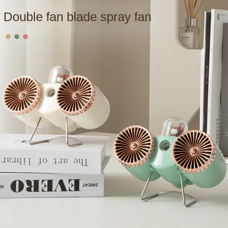 Airzy Mist Pro - Stay Cool Anywhere with dual fan spray