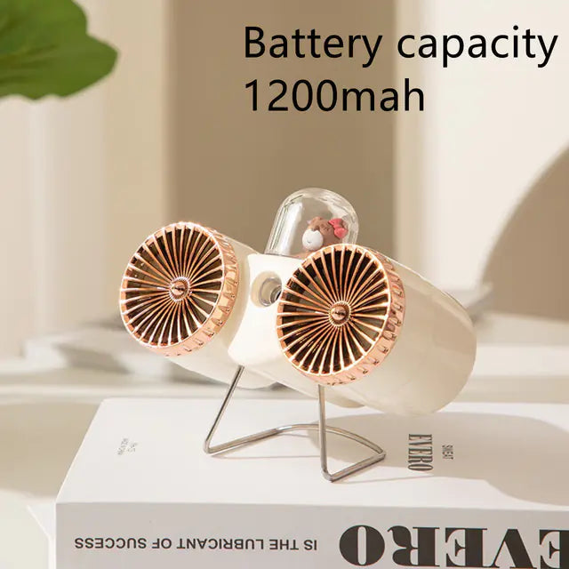 Airzy Mist Pro - Stay Cool Anywhere with dual fan spray