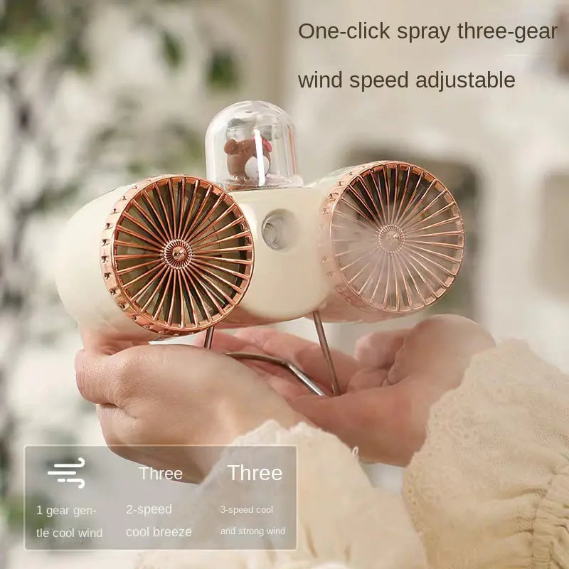 Airzy Mist Pro - Stay Cool Anywhere with dual fan spray