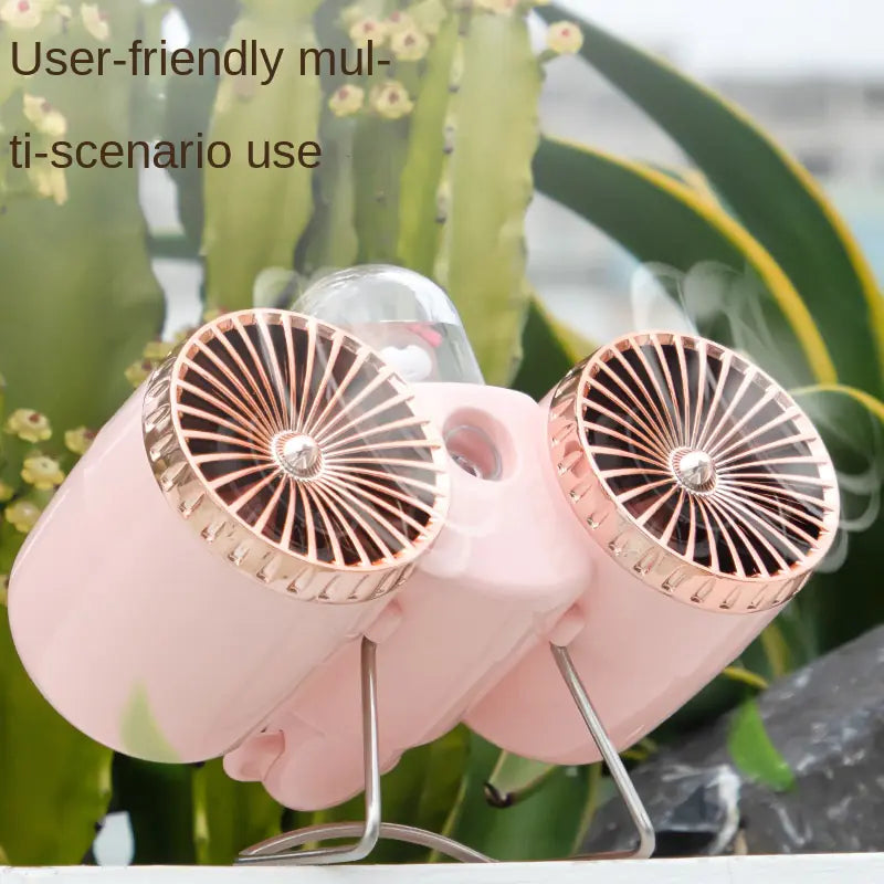Airzy Mist Pro - Stay Cool Anywhere with dual fan spray