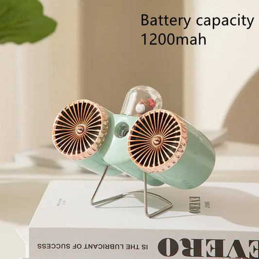 Airzy Mist Pro - Stay Cool Anywhere with dual fan spray